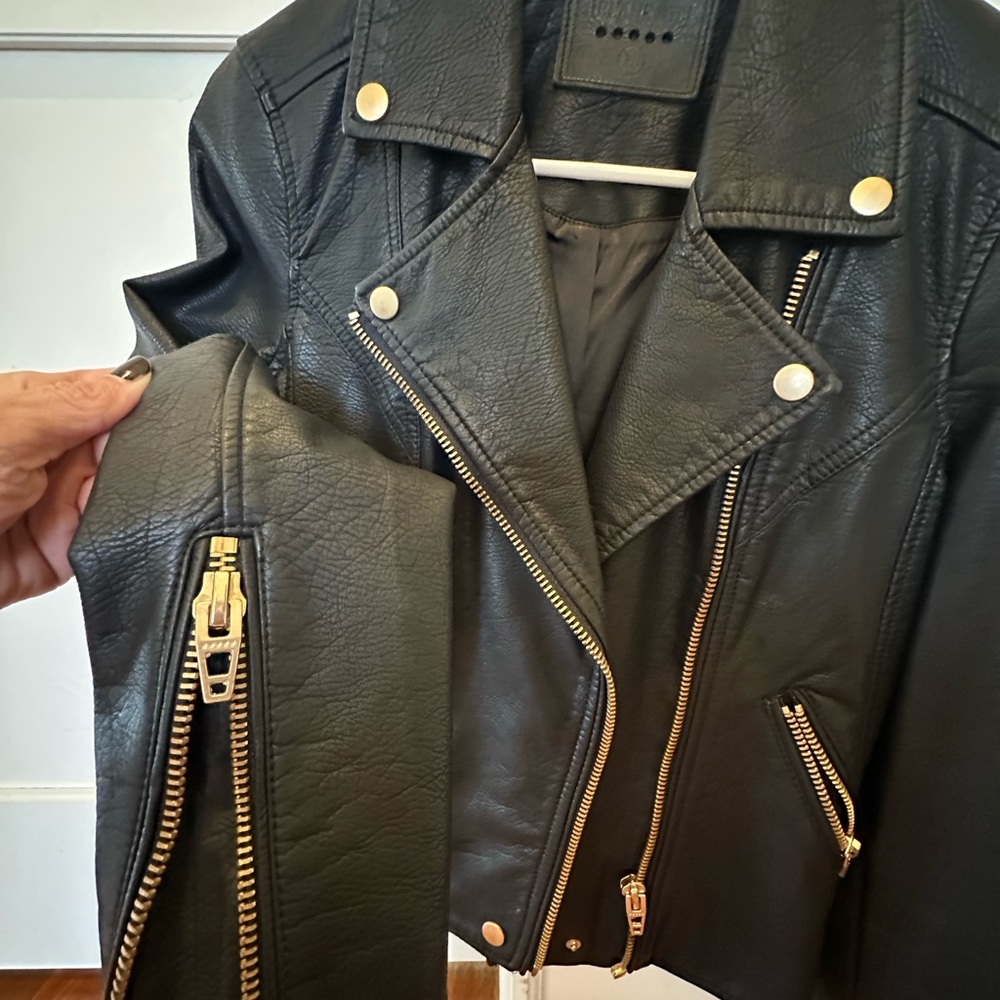 Black Leather Moto Jacket